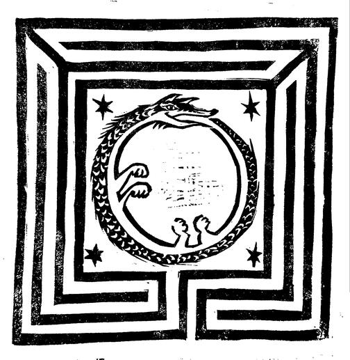 HISTORY IS A TREADMILL AND WE ARE RUNNING ON IT. Linocut. 2024.