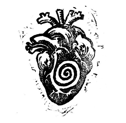 TWISTED HEART. Linocut. 2024.
